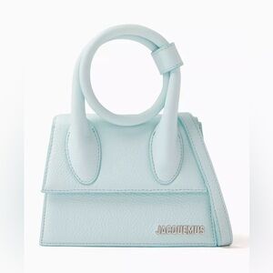 Jacquemus Le Chiquito Noeud bag in Pale Blue Pastel Color